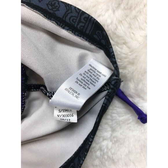 Athleta Tic Tac Toe Yoga Tank Top Size XS Racerback Gathered Waist - Picture 7 of 10